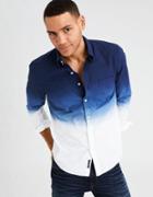 American Eagle Outfitters Ae Classic Dip Dye Button-down Poplin Shirt