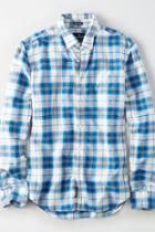 American Eagle Outfitters Ae Plaid Oxford Shirt