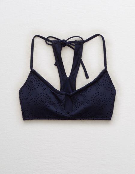 Aerie Eyelet Scoop Bikini Top