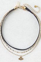 American Eagle Outfitters Ae Evil Eye Layered Necklace
