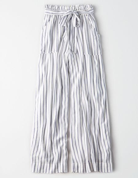 American Eagle Outfitters Ae Paperbag Stripe Pant