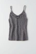 American Eagle Outfitters Ae Strappy Ribbed Knit Tank