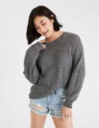 American Eagle Outfitters Ae Blouson Sleeve Textured Pullover