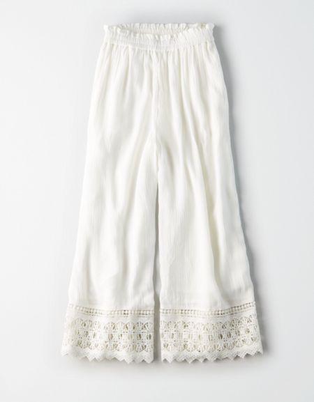 American Eagle Outfitters Ae Lined Lace Hem Pant