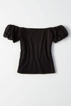 American Eagle Outfitters Ae Off-the-shoulder Puff Sleeve Top