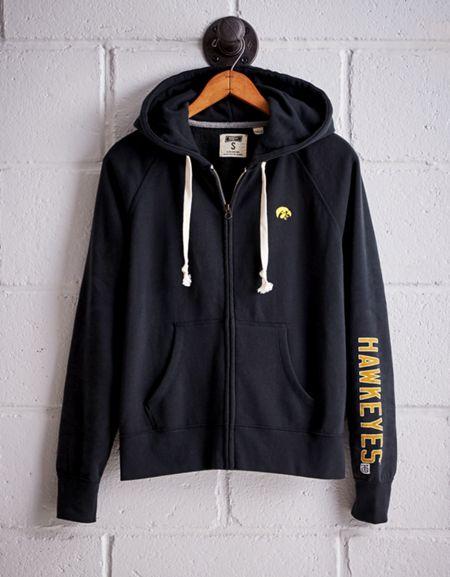 Tailgate Women's Iowa Hawkeyes Zip-up Hoodie