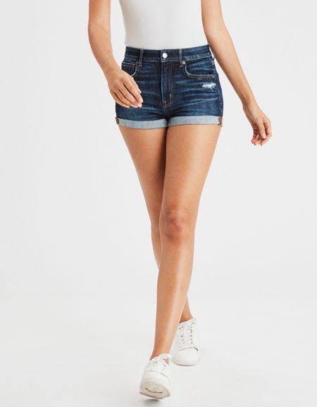 American Eagle Outfitters Ae Ne(x)t Level Super High-waisted Denim Short Short