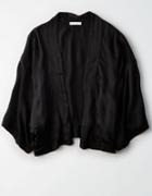 American Eagle Outfitters Don't Ask Why Cropped Satin Kimono