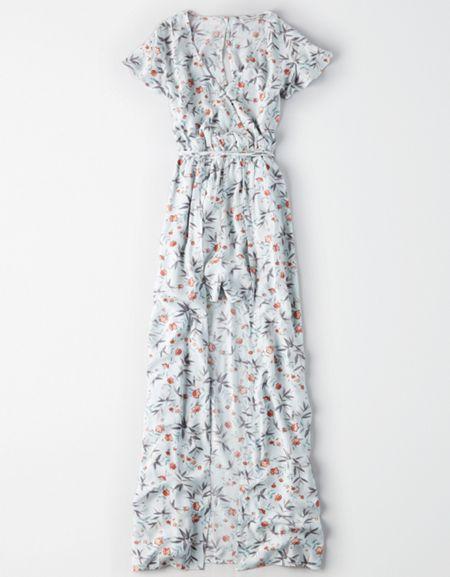 American Eagle Outfitters Ae Printed Maxi Romper