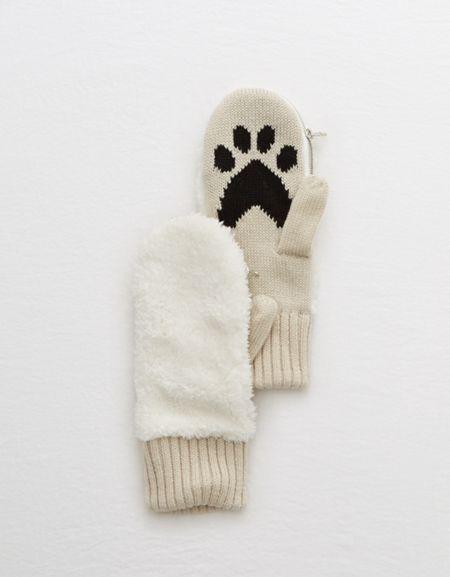 Aerie Convertible Paw Mittens