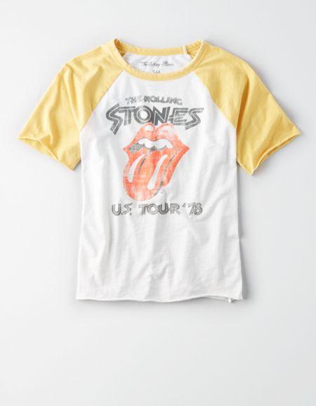 American Eagle Outfitters Ae Rolling Stones Burnout T-shirt