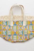Aerie Woven Fringe Tote Bag
