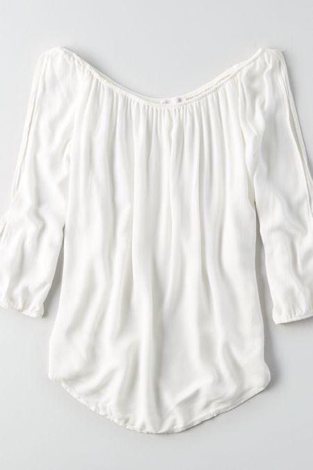 American Eagle Outfitters Don't Ask Why Off-the-shoulder Shirt