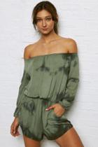 American Eagle Outfitters Don't Ask Why Silky Off-the-shoulder Romper