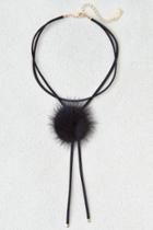 American Eagle Outfitters Ae Faux Fur Pom Layered Necklace