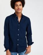 American Eagle Outfitters Ae Classic Printed Button-down Poplin Shirt