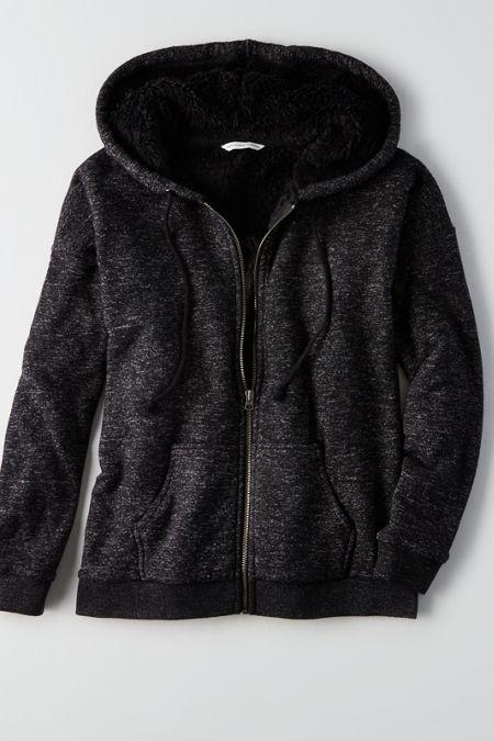 American Eagle Outfitters Ae Sherpa Lined Full Zip