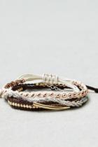 American Eagle Outfitters Ae White Chain Braid Arm Party Bracelets