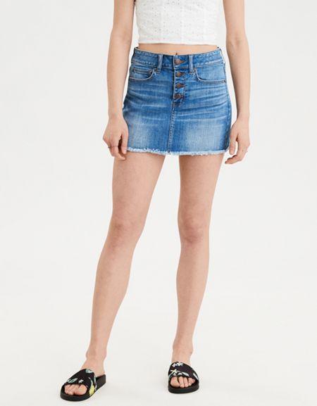 American Eagle Outfitters Ae Denim X High Waisted Denim Skirt