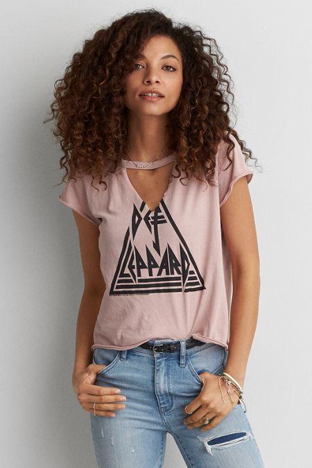 American Eagle Outfitters Ae Def Leppard Band T-shirt