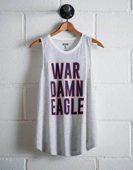 Tailgate Women's Auburn Stripe Tank