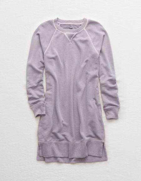 Aerie Long Sleeve Fleece Dress