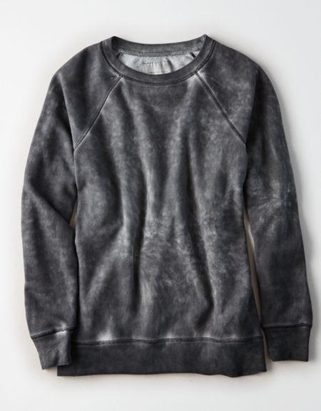 American Eagle Outfitters Ae Dip-dye Crew Neck Sweatshirt