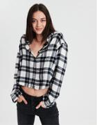 American Eagle Outfitters Ae Cropped Boyfriend Button Up
