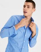 American Eagle Outfitters Ae Yarn-dyed Dot Poplin Prep Shirt