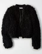 American Eagle Outfitters Don't Ask Why Furry Zip Up Coat