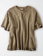 American Eagle Outfitters Ae Oversized Short Sleeve Crew Sweatshirt