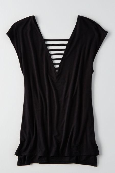 American Eagle Outfitters Ae Soft & Sexy Double Bar Jegging Top