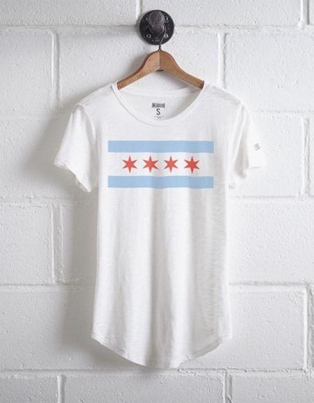 Tailgate Women's Chicago Flag T-shirt