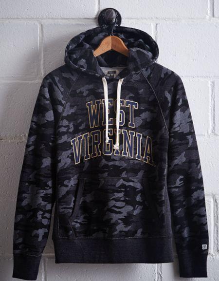 Tailgate Men's Wvu Popover Camo Hoodie