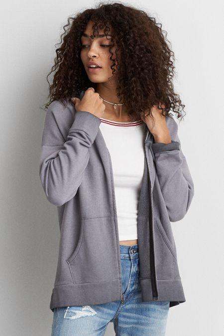 American Eagle Outfitters Ae Oversized Full Zip Hoodie