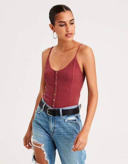 American Eagle Outfitters Ae Button Front Cami