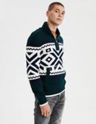American Eagle Outfitters Ae Half Zip Shawl Sweater