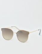 American Eagle Outfitters Ae Ombre Gold Top Aviator Sunglasses
