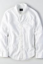 American Eagle Outfitters Ae Solid Poplin Button Down Shirt