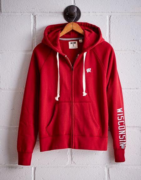 Tailgate Women's Wisconsin Badgers Zip-up Hoodie