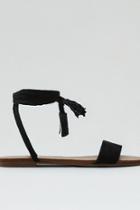 American Eagle Outfitters Ae Wide Strap Ankle Tie Sandal