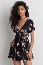 American Eagle Outfitters Ae Tie Front Romper