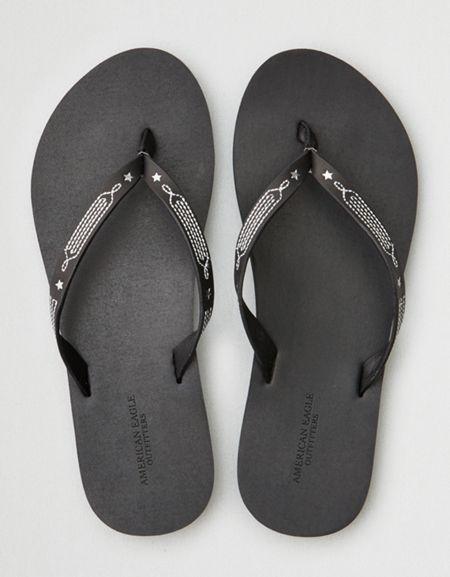 American Eagle Outfitters Ae Western Leather Flip Flop