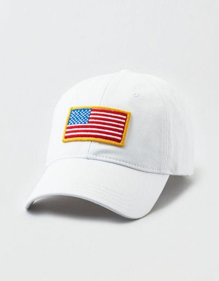 American Eagle Outfitters Ae Flag Patch Strapback Hat