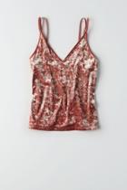 American Eagle Outfitters Ae Soft & Sexy Velvet Crop Cami