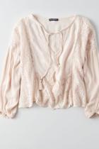 American Eagle Outfitters Ae Cropped Long Sleeve Top