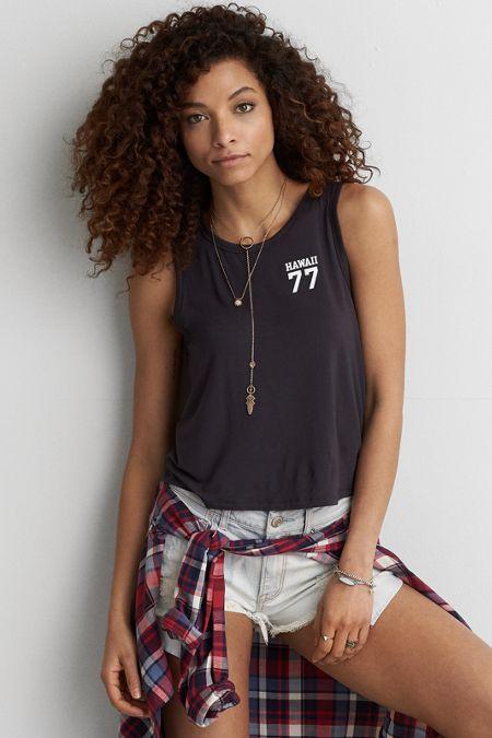 American Eagle Outfitters Ae Soft & Sexy Ringer Tank