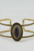 American Eagle Outfitters Ae Black Moonstone Cuff Bracelet
