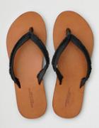 American Eagle Outfitters Ae Frayed Leather Edge Flip Flop