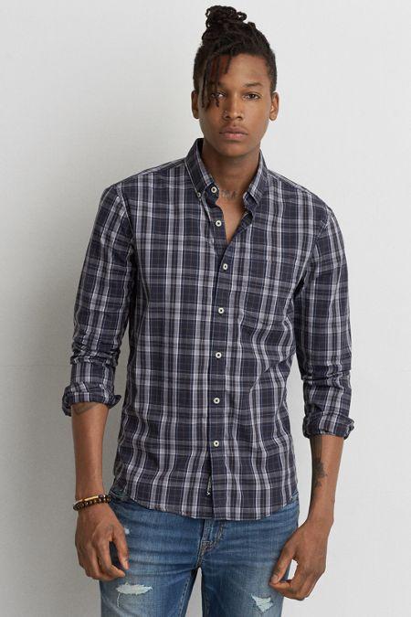 American Eagle Outfitters Ae Flex Button Down Shirt